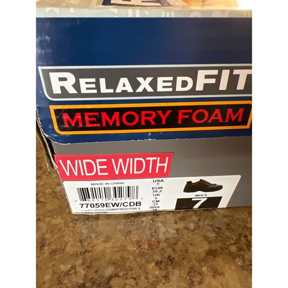 Skechers Work Boots Soft Stride Slip Resistant Constructor II Men's 7 WIDE - Picture 7 of 8